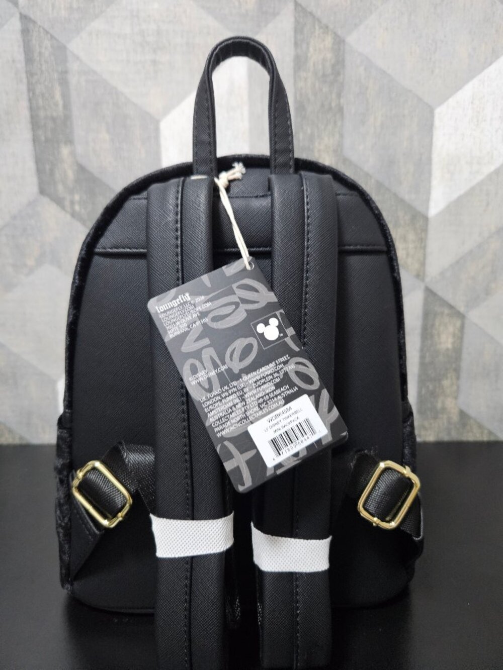 NWT Loungefly Disney Tinker Bell Pixie Dust Black Velvet Mini Backpack 2026 - Picture 3 of 4